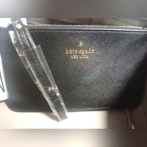 New Kate Spade Beige Polka Dot Fabric wristlet